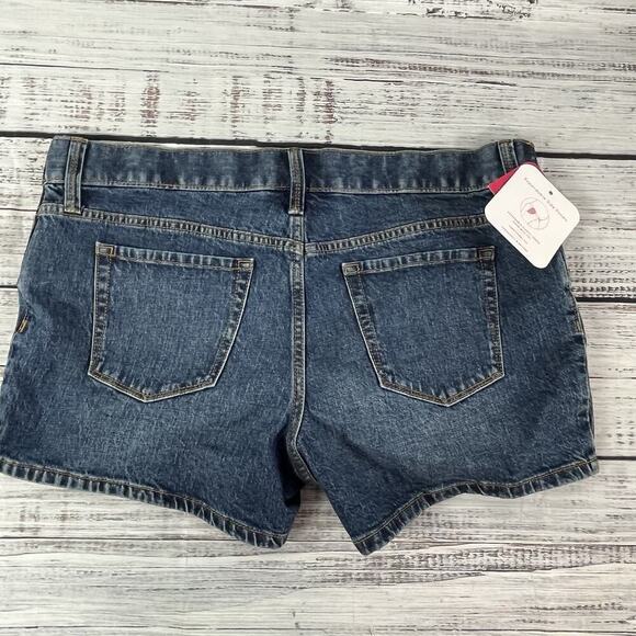 Isabel Maternity Denim Jean Shorts sz 8/29 Expandable Side Panels 4"Inseam - Picture 6 of 8